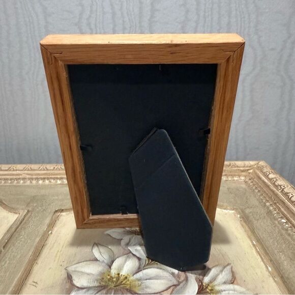 Vintage Heavenly Guardian Angel & Child Miniature Framed Prayer Card Wood Frame - Picture 5 of 6